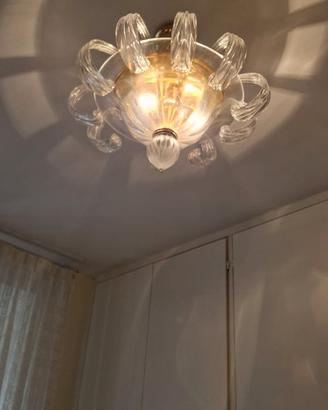 Due bellissime Plafoniere in vetro di murano
