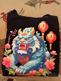 Felpa unisex nera - KOMAINU