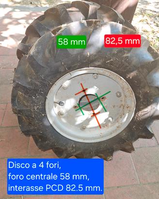 copia ruote per motozappa
