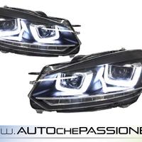 Coppia Fanali anteriori LED doppia U GOLF 6 08>12