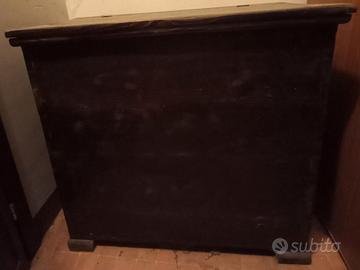 cassapanca inizio '900 in arte povera color noce