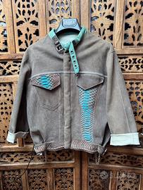 Giubbotto donna, vera pelle, artigianale