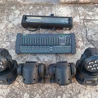 PAR LED, Teste mobili Wash Spot, Strobo, mixer DMX