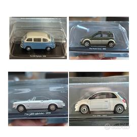 4 Modellini Fiat collezione - Hachette