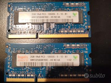 2 x 2 GB RAM 1RX8 PC3 10600S