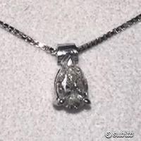 COLLANA PUNTO LUCE ORO 18kt. CON DIAMANTE GOCCIA