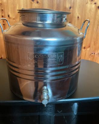 Tanica in acciaio inox 18/10, per olio 30 litri
