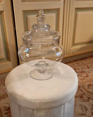 vaso in vetro con coperchio per confetti
