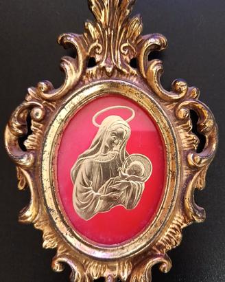 Cornice con Madonna e bambino vintage 