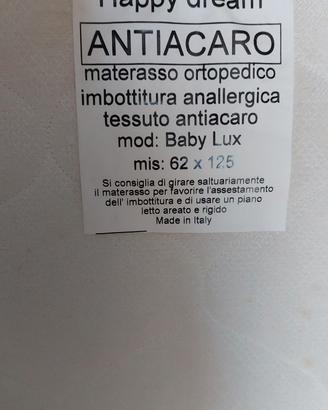 Materasso sfoderabile letto con sponde