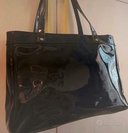 Borsa armani 2024 vernice blu