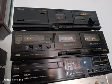 Doppia Piastra JVC TD-W11 Revisionata Per Hi-Fi 