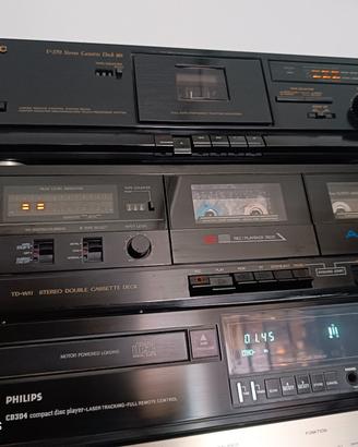 Doppia Piastra JVC TD-W11 Revisionata Per Hi-Fi 