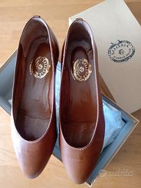 Decollete donna vintage pelle e cuoio n. 38