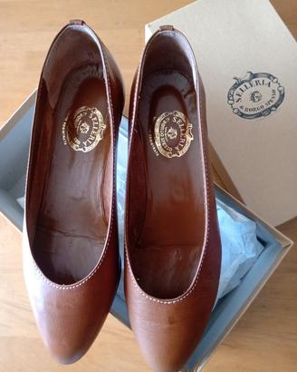 Decollete donna vintage pelle e cuoio n. 38