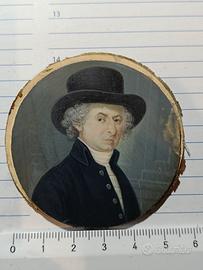 dipinto in miniatura antica dell 800