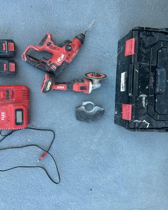 Kit FLEX 18V Tassellatore Smerigliatrice +Batterie