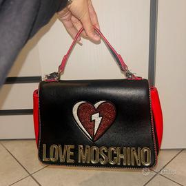 borsa Love Moschino Vintage nera e rossa