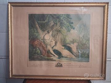 Stampa francese Madame de Pompadour 70x55x2 cm