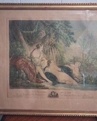 Stampa francese Madame de Pompadour 70x55x2 cm
