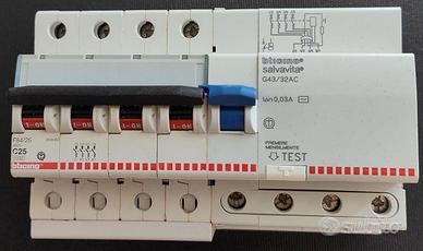Salvavita G43/32AC + Magnetotermico C25 F84/25 4P