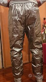 pantaloni uomo imbottiti argento