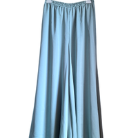 Pantaloni Eleganti Effetto Raso a Zampa Larga