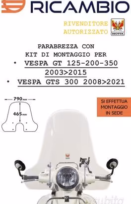 PARABREZZA VESPA GT 125-200-250 2003> GTS 300