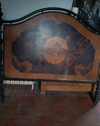 letto ferro battuto vintage primi 900