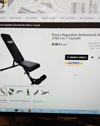 Panca Regolabile Addominali Tecnofit