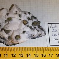 Minerale da collezione: Pirite su Calcite