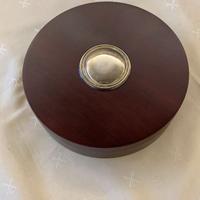 Set vino in cofanetto legno silverplate