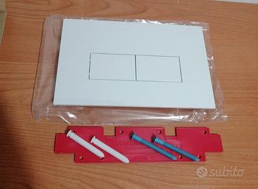 Pucci Placca Eco per cassetta bianca due pulsanti