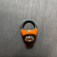 Anello in argento di Valenza smaltato e zirconi
