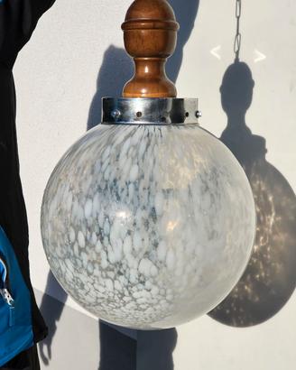Lampadario d’epoca in vetro soffiato primi ‘900