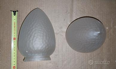 vetro a pigna per lampadario attacco 80 mm