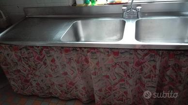 Lavello acciaio inox ristorazione usato 2 vasche