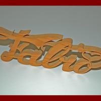 Scritta decorativa in legno