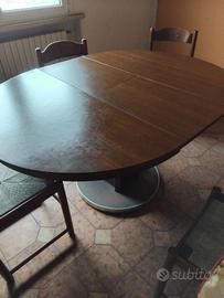 tavolo in legno rotondo allungabile 
