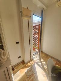 Lampada alogena a piantana con asta 200 cm ottone