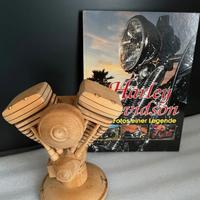 Libro foto album motore in legno harley 1340 evo