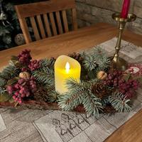 Centri tavola natalizi con materiale naturale