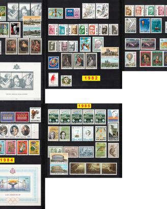 SAN MARINO 1981/1985 annate COMPLETE fbolli nuovi