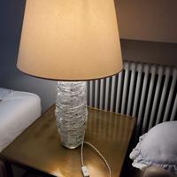 2 lampade tavolo VAUGHAN Ascona Cristallo Soffiato