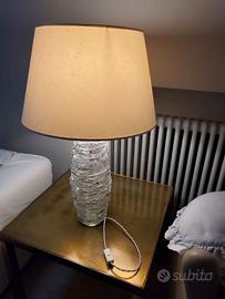 2 lampade tavolo VAUGHAN Ascona Cristallo Soffiato