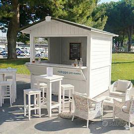 casetta chiosco bar in legno