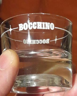 5 VECCHI BICCHIERI PUBBLICITARI GRAPPA BOCCHINO 
