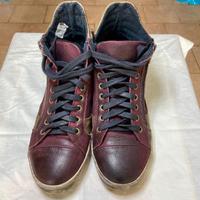 Stivaletto in pelle bordeaux donna made in Italy