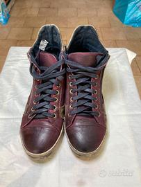 Stivaletto in pelle bordeaux donna made in Italy