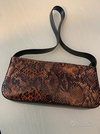 Borsa Fiona a spalla vera pelle disegno pitone